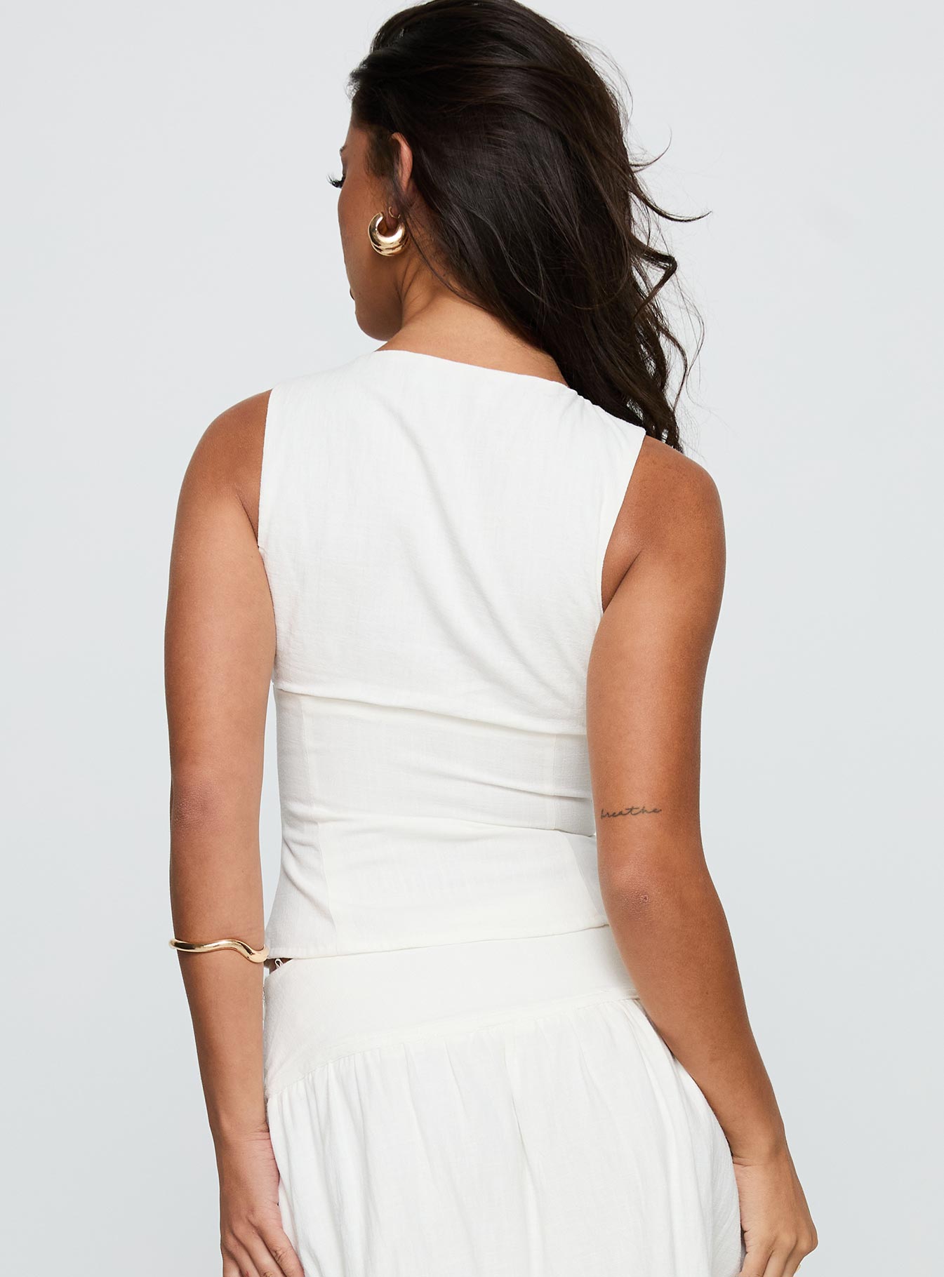 Top White Linen Blend