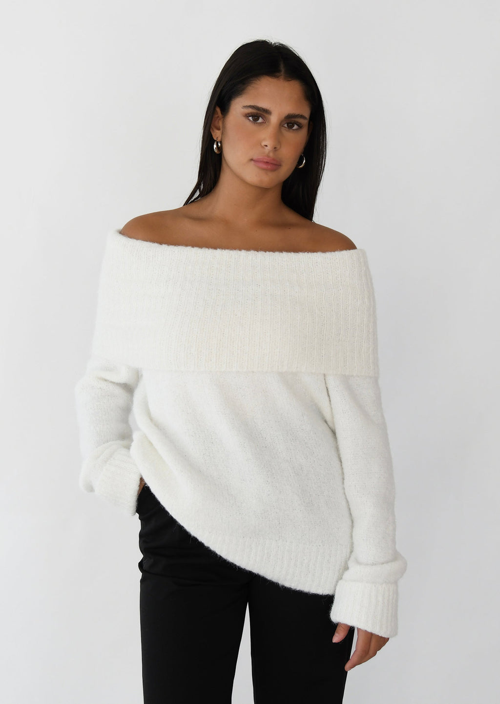 Ivory Bardot Sweater