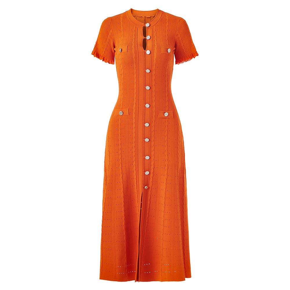 Kalisté-Jacquard Knit Midi Dress