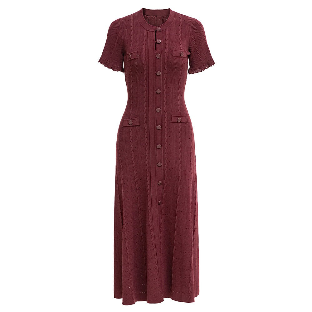 Kalisté-Jacquard Knit Midi Dress