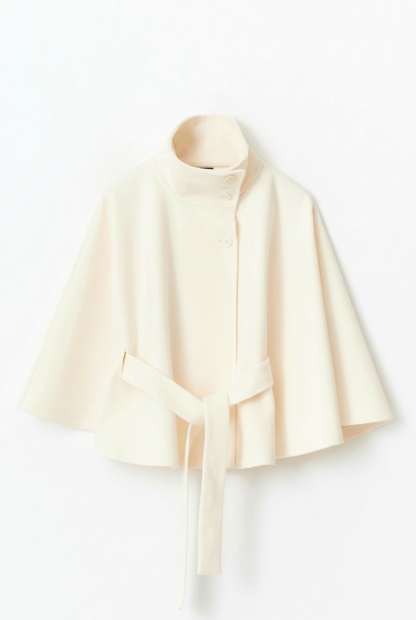 Elance Belted Cape - Mini Dress
