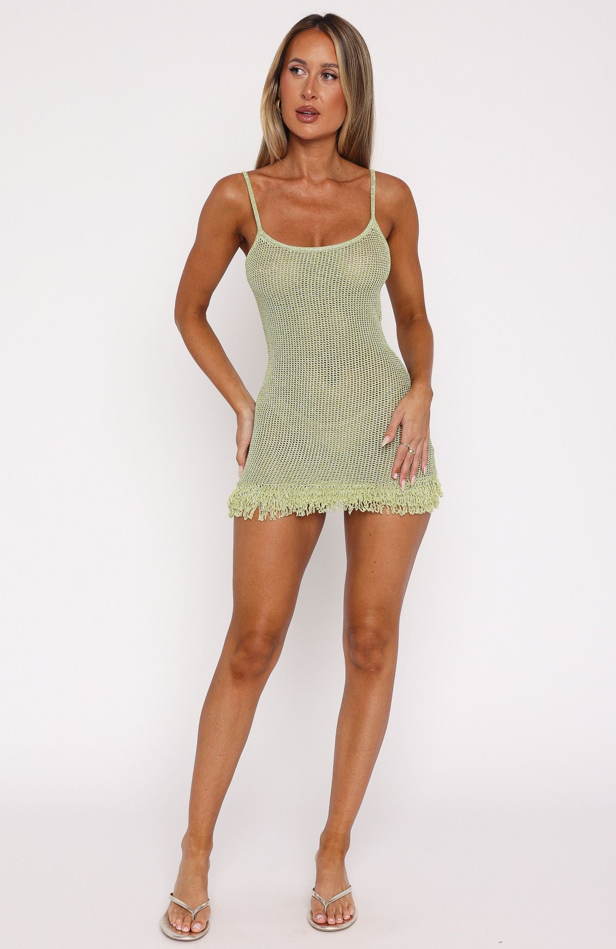 VICI-Knit Mini Dress Apple