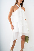 CHIARA - RUFFLE DRESS WHITE