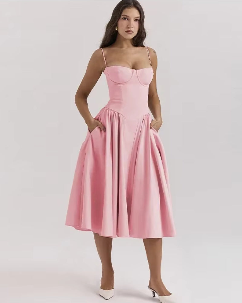 Nell Fluid pink dress