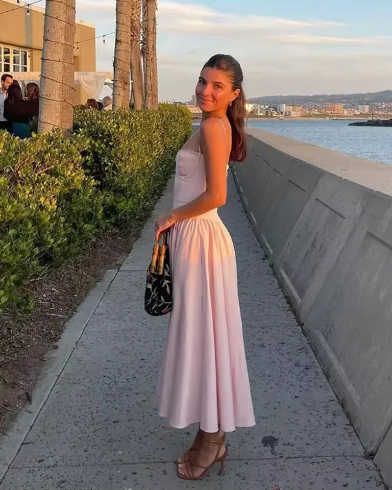 Nell Fluid pink dress